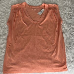 NWT Loft Peach Cotton Top